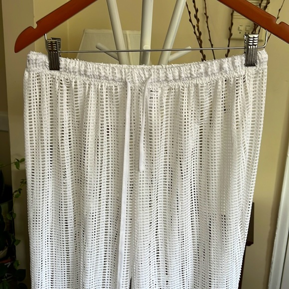 🤍⛱️🏖️Alexa & Stella White Mesh Bottoms with Adjustable Waist-L-NWT - Picture 5 of 14